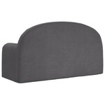 vidaXL Canapé pour enfants 2 places anthracite peluche douce
