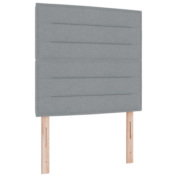vidaXL Tête de lit design Lines Gris clair 80 cm Tissu