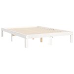 vidaXL Cadre de lit sans matelas blanc 140x190 cm bois de pin massif