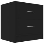vidaXL Tables de chevet 2 Pièces Noir 40x30x40 cm Bois d'ingénierie