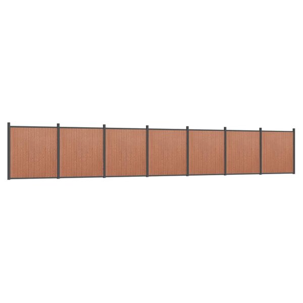 vidaXL Panneau de clôture marron 1218x186 cm WPC