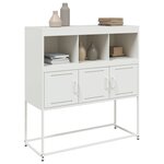 vidaXL Buffet blanc 100 5x39x107 cm acier laminé à froid