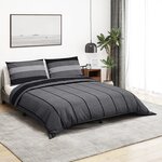 vidaXL Ensemble de housse de couette gris foncé 200x200 cm Coton
