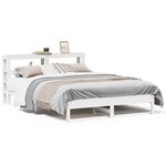 vidaXL Cadre de lit sans matelas blanc 160x200 cm bois de pin massif