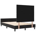 Lit vidaXL Noir 120x190 cm Velours