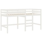 vidaXL Lit mezzanine enfants avec tunnel rose 90x200cm bois pin massif
