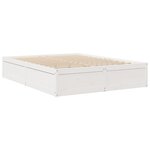 vidaXL Lit avec matelas blanc 160x200 cm bois de pin massif