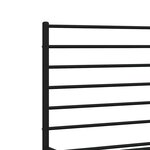 vidaXL Cadre de lit métal sans matelas avec tête de lit noir 150x200cm