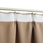 vidaXL Rideau occultant avec crochets Taupe 290x245 cm