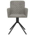 vidaXL Chaises pivotantes à manger lot de 2 Gris clair Velours