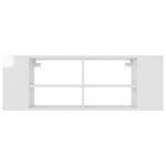vidaXL Meuble TV mural Blanc brillant 102x35x35 cm Bois d’ingénierie