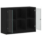 Buffet vidaXL Chêne Noir 102x37x75 5 cm Bois Aggloméré
