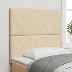 Tête de Lit vidaXL Motif Blocs de Diamant Crème 90 cm Tissu