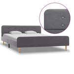 vidaXL Cadre de lit sans matelas gris clair tissu 160x200 cm