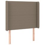 vidaXL Sommier à lattes de lit avec matelas Taupe 90x200 cm Tissu