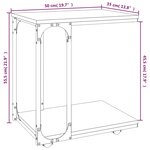 vidaXL Table d'appoint à roues Chêne sonoma 50x35x55 5 cm