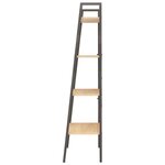 vidaXL Étagère sur pied 4 niveaux Marron clair et noir 56x35x140 cm