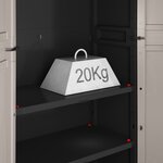 Keter Armoire de rangement avec étagères Pro noir et gris