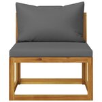 Salon de jardin meuble d'extérieur ensemble de mobilier 7 pièces avec coussin bois d'acacia solide 02_0017056