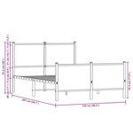 vidaXL Cadre de lit en métal sans matelas chêne sonoma 120x200 cm