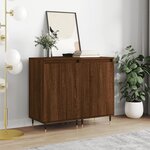 vidaXL Buffets 2 Pièces chêne marron 40x35x70 cm bois d'ingénierie