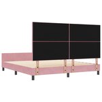 Cadre de lit vidaXL Rose 180x200 cm Velours