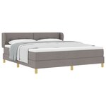 Lit Box Spring vidaXL avec Matelas - Taupe 180x200 cm Tissu