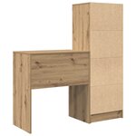 vidaXL Bureau avec rangement Chêne artisanal Bois d'ingénierie
