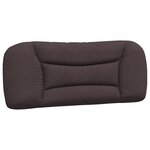 vidaXL Cadre de lit avec lumières LED marron foncé 100x200 cm tissu