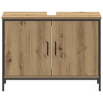 vidaXL Ensemble de meubles de salle de bain en chêne artisanal