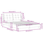 VidaXL Cadre de lit sans matelas cappuccino 140x200 cm similicuir
