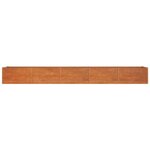vidaXL Lit surélevé de jardin rouillé 400x80x45 cm acier corten