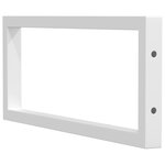 vidaXL Supports d'étagères pour lavabo 2 Pièces blanc rectangulaire acier