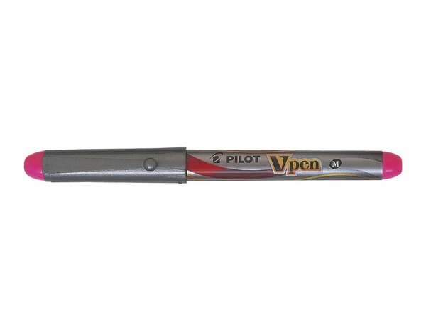 Stylo plume Jetable V-Pen SILVER Pte Moyenne Rose PILOT