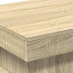vidaXL Table basse avec lumières LED chêne sonoma 50x50x40 cm
