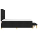vidaXL Lit à Sommier avec Matelas & Banc Noir 140x200 cm Tissu