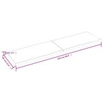 vidaXL Dessus de table bois massif traité bordure assortie