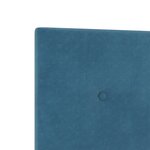Cabeçal LED vidaXL tufté à boutons bleu foncé 100 cm en velours