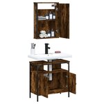 vidaXL Ensemble de meubles de salle de bain 2 Pièces Chêne fumé