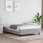 vidaXL Cadre de lit sans matelas gris clair 120x190 cm tissu