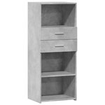 vidaXL Buffet haut gris béton 50x42 5x124 cm bois d'ingénierie
