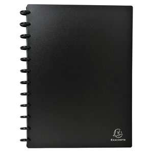 Porte-cartes De Visite À Anneaux Et Pochettes Détachables A4 - Noir - X 5 - Exacompta