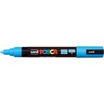 Marqueur pointe conique moyenne pc5m 1 8 - 2 5mm bleu clair x 12 POSCA
