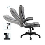 Chaise fauteuil siège de bureau informatique étude anthracite similicuir anthracite 02_0023982
