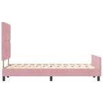 vidaXL Cadre de lit en velours rose 120x200 cm