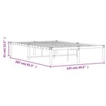 vidaXL Cadre de lit métal sans matelas blanc 120x200 cm