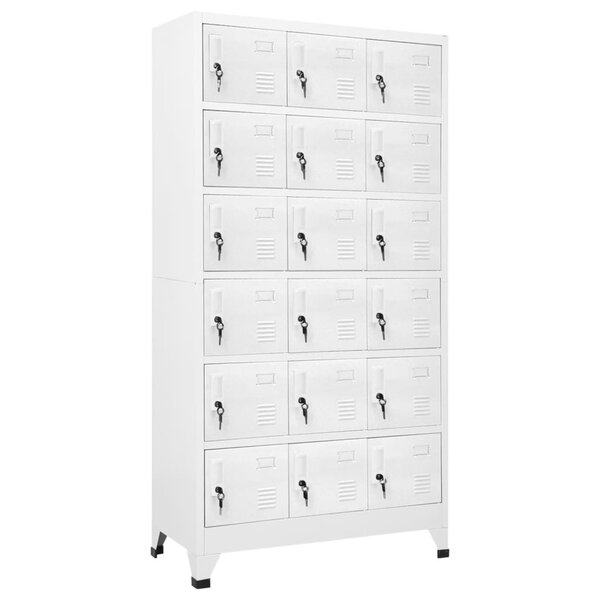 vidaXL Armoire à casier avec 18 compartiments Métal 90x40x180 cm