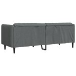 vidaXL Canapé à 3 places gris foncé tissu