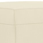 vidaXL Ensemble de canapés 3 Pièces avec coussins Crème Similicuir