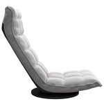 vidaXL Chaise de sol pivotante Gris clair Velours